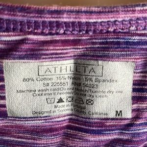 Athleta Tank w Built in Shelf Bra Sz Medium Purple